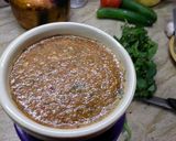A picture of step 3 of Lehsun chutni.