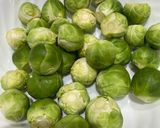 A picture of step 1 of Chilli garlic Brussels sprouts.
