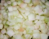 A picture of step 1 of Tuttifrutti from leftover watermelon rinds.