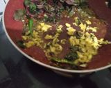 A picture of step 1 of Amaranth garlic fry.