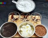 A picture of step 1 of Instant choco-vanilla pudding.