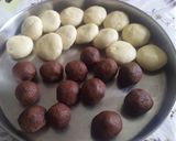 A picture of step 7 of Kharpudi Puri or Pudi stuffed with sweet fragrant besan.