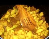 A picture of step 6 of Lauki Gosht.