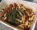 Une image de l'étape 6 de Tomates et courgettes sauce mozzarella sautées à la plancha.