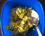 A picture of step 1 of Corn and capscium sandwich.