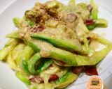 A picture of step 5 of Light Zucchini Carbonara.