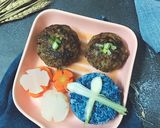Hình bước làm 6 của món Humburger kiểu nhật cho bé 1Y
