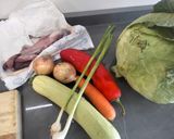 Foto del paso 1 de la receta: Noodles de calamar y col