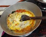 A picture of step 3 of Bajri Rotla Nu Shaak.