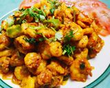 A picture of step 18 of Tawa Prawns.