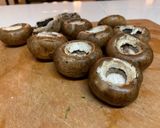 A picture of step 1 of Simple Parmesan Portobellos.