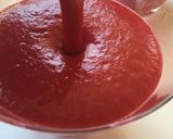 A picture of step 11 of Beet gazpacho with mango vinaigrette.