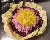 Une image de l'étape 11 de Salade multicolore de castelfranco aux tomates, carottes, jambon et chèvre frais.