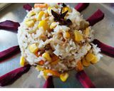 कॉर्न पुलाव (corn pulav recipe in marathi) रेसिपी स्टेप 3 फोटो 