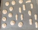 A picture of step 9 of Yule Log with Meringue Mushrooms.