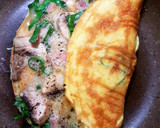 Foto del paso 4 de la receta: Omelette de champignones, jamón y acelga