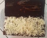 Foto langkah ke 7 dari resep Brownies Kukus Ketan Hitam Topping Keju_Gluten Free.