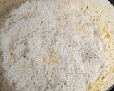 A picture of step 5 of Achari Egg Biryani.