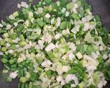 A picture of step 2 of Stuffed Bajri rotlo with spring onions and methi.