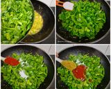 A picture of step 2 of Spring Onion Besan Sabji.