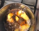 A picture of step 2 of Black channa thaila style.