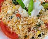 A picture of step 5 of Spanish/Mexican Pulao.