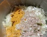 A picture of step 3 of Tavsole (cucumber dosa) and Naral ras (coconut milk sweet).
