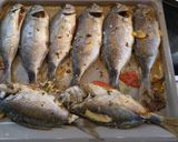 Φωτογραφία βήματος 8 της συνταγής Μελανούρια στο φούρνο με λαχανικά στην λαδόκολλα Αντώνης