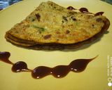 A picture of step 3 of Wheat flour chilla.