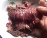 A picture of step 1 of Teppanyaki Beef, Stir Vegetables and Garlic Rice.
