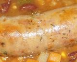 A picture of step 2 of Red kidney bean soup with vegetables and homemade italian sausages.