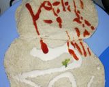 A picture of step 2 of Kuboos sandwich.