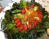 Une image de l'étape 11 de Salade de laitue rougette aux tomates,courgette râpée et orange.