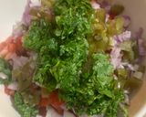 A picture of step 2 of Strawberry Tomato Salsa.