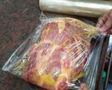 A picture of step 4 of Pork Shoulder with Mustard, Spiced Plums, and Orange Sweet Potato Mash.