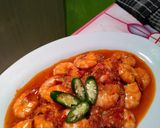 Foto langkah ke 4 dari resep Udang Saos Merah.