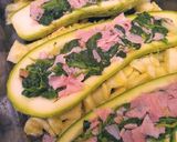 Foto del paso 3 de la receta: Zucchini Relleno Espinaca, Jamón y Queso