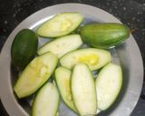 A picture of step 1 of Pointed gourd -- potato vegetable (parval -- batata subji).