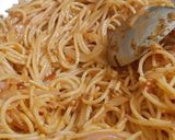 A picture of step 4 of Peri Peri Spaghetti.