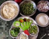 A picture of step 1 of Methi Pakoda Fenugreek fritters.