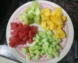 A picture of step 3 of Walnut Ambrosia Salad.