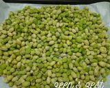 A picture of step 1 of Olive Oil roasted Green Chickpeas.