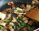 A picture of step 4 of Achari Paneer Cheela.