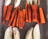 A picture of step 2 of Carrots, fennel and baby spinach.