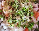 A picture of step 2 of Paneer chikpea salad.
