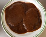 A picture of step 3 of Tlacoyos Drowned in Pasilla Sauce.