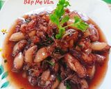 Hình bước làm 4 của món Mực sữa rim nước mắm