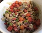 Une image de l'étape 12 de Salade de pommes de terre aux harengs, légumes et câpres.
