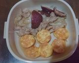 รูปขั้นตอนการทำที่ 2 ของ ผัดไก่ ผักกาดขาว เห็ดหอม,เต้าหู้ไข่ย่าง - คีโต