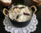 A picture of step 3 of South Indian coconut rice.